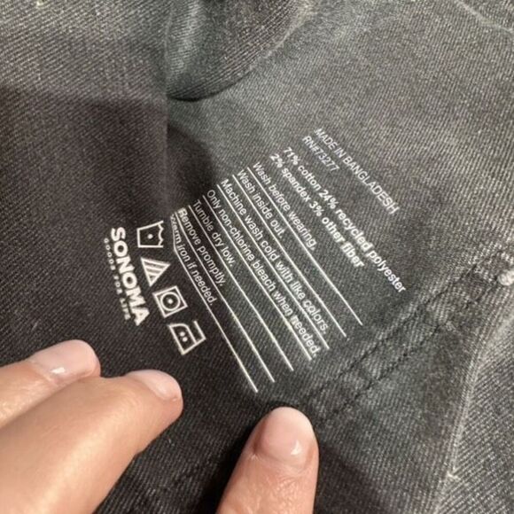 NWT Sonoma Women’s Plus Premium Hi Rise Cut Off‎ Black Denim Short Size 16 - Picture 9 of 12